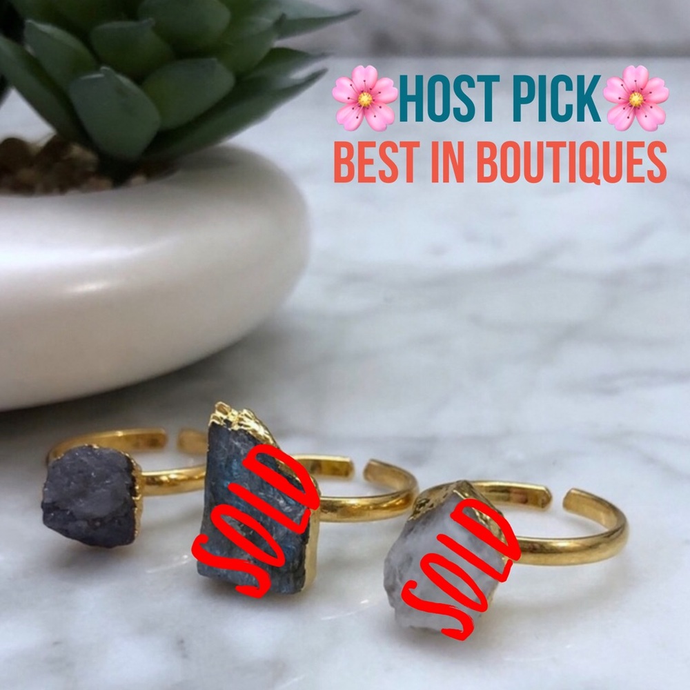 🌸HP!!🌸 LAST Raw Gemstone Rings! - Picture 3 of 8